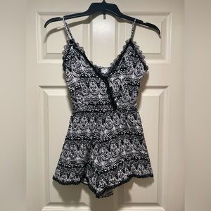 Raya Sun Monochrome Lace Romper